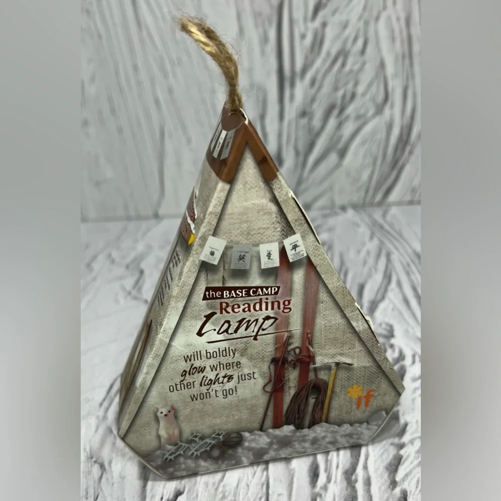 The Base Camp Reading Lamp Red Ornament, New w Battery
